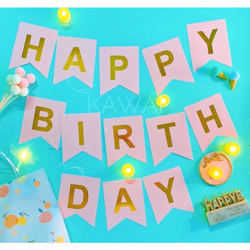 Dây chữ Happy Birthday - Happy FULLMONTH-Happy Anniversary- phụ kiện sinh nhật LyNaShop