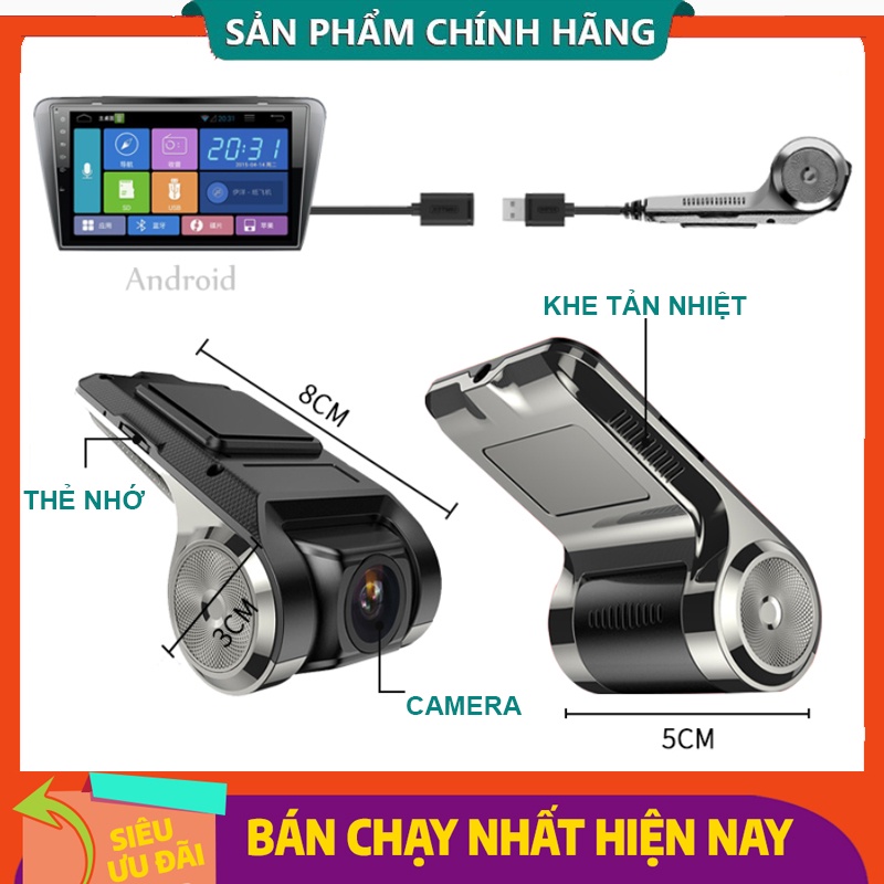 [CHÍNH HÃNG BH 12 THÁNG] Máy quay hành trình, camera hành trình ONTEKCO U2 full hd 1080 ( APP ONTEK VIEW Màn androi)