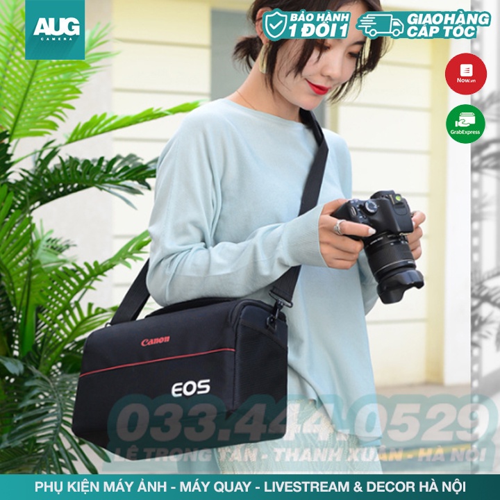 Túi đeo máy ảnh canon nikon FULL SIZE thông dụng chống sốc chống nước - AUG Camera Hà Nội