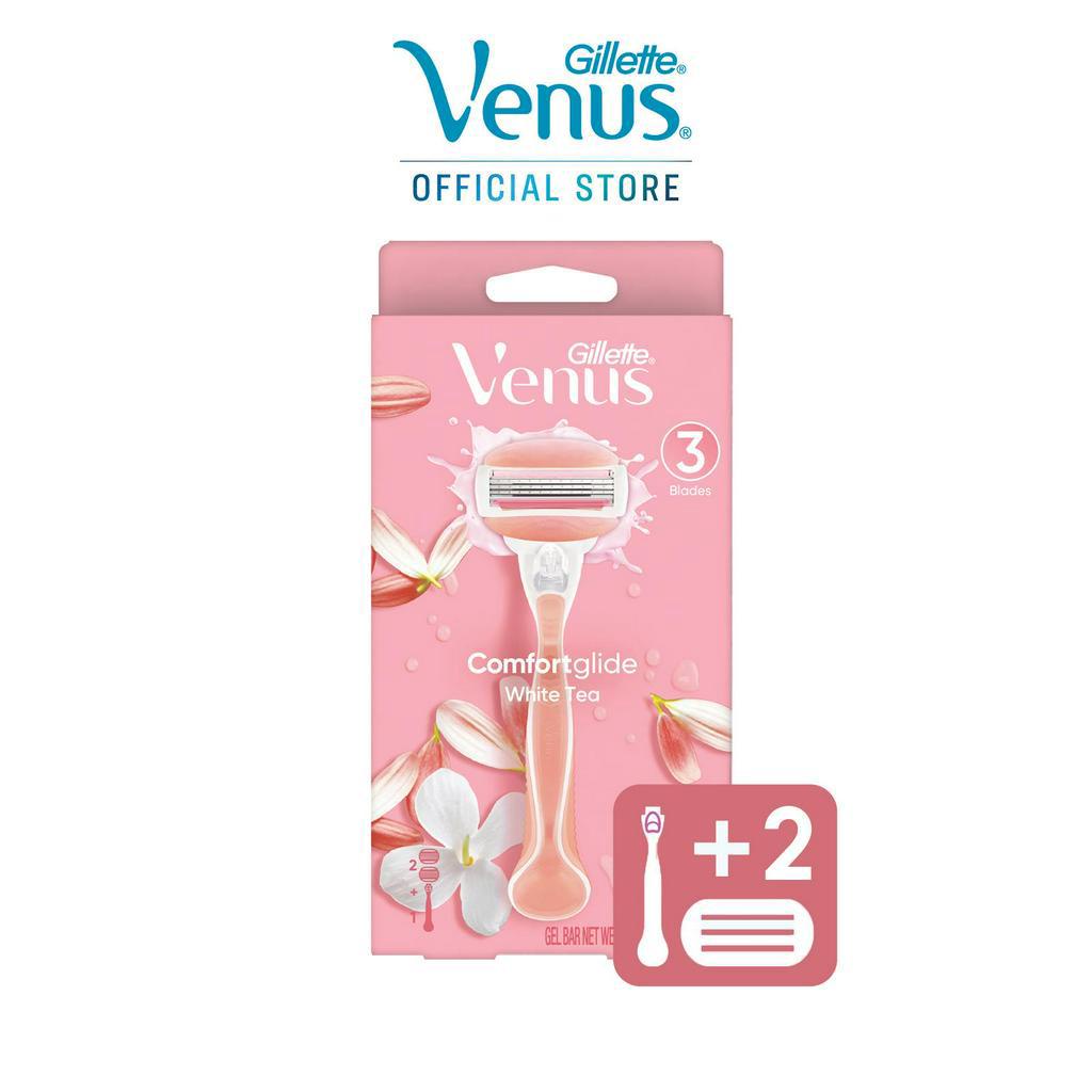 Bộ Dao Cạo Nữ Và 2 Đầu Dao GILLETTE VENUS Comfortglide White Tea