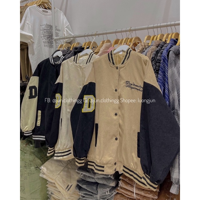 Áo khoác bomber chữ D - JUNclothing
