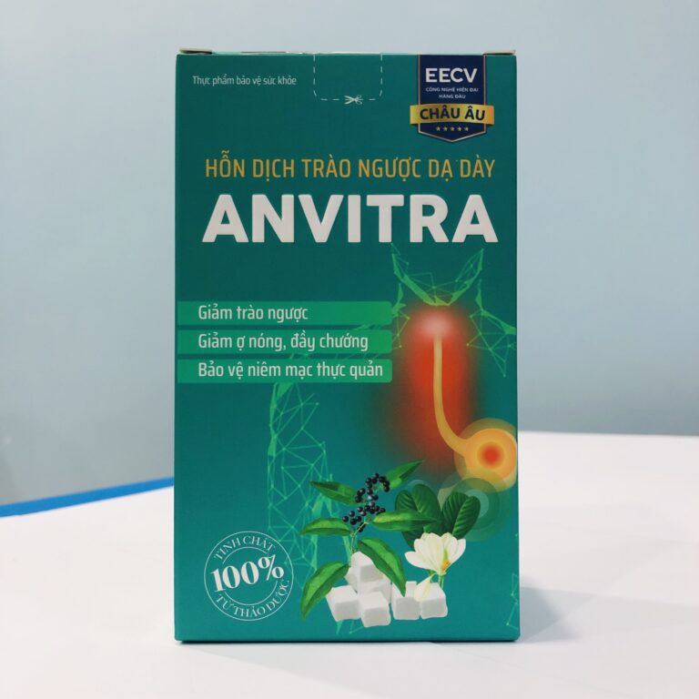 ANVITRA - HỖN DỊCH TRÀO NGƯỢC DẠ DÀY GIÚP GIẢM ĐAU VÀ CÁC TRIỆU CHỨNG CỦA DẠ DÀY (15 gói)
