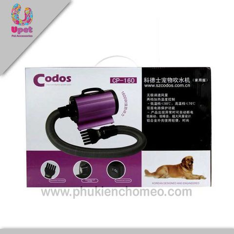 Máy Sấy Codos CP- 160 Sấy Lông Chó Mèo 1600W New Model 2020 có điều chỉnh nóng và lạnh,phù hợp mọi loại chó mèo