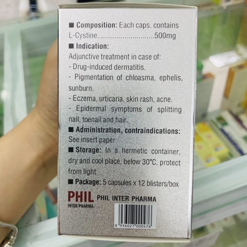 Viên uống L-CYSTINE PHIS-LIN Giảm Rụng Tóc Đẹp Da Lão Hoá