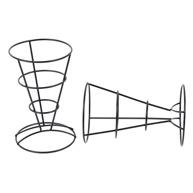 Set 2 Giá Đỡ Hình Nón Kiểu Pháp Cho Khoai Tây Chiên Cá Và Chip