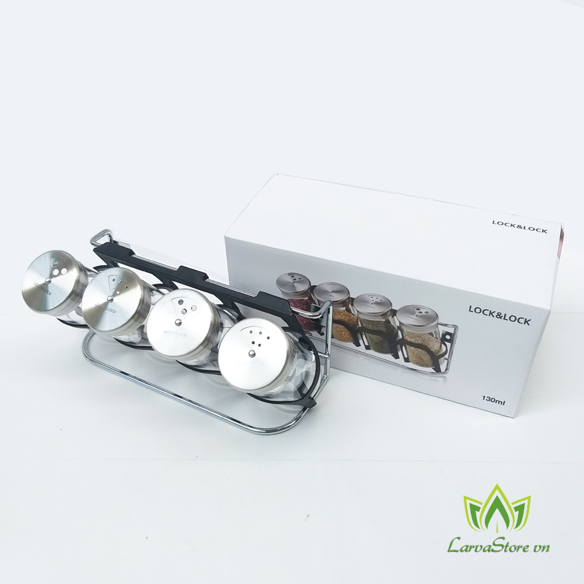 Bộ Đựng Gia Vị Slim Spice Jar Lock&amp;Lock LLG842 130ml x 4