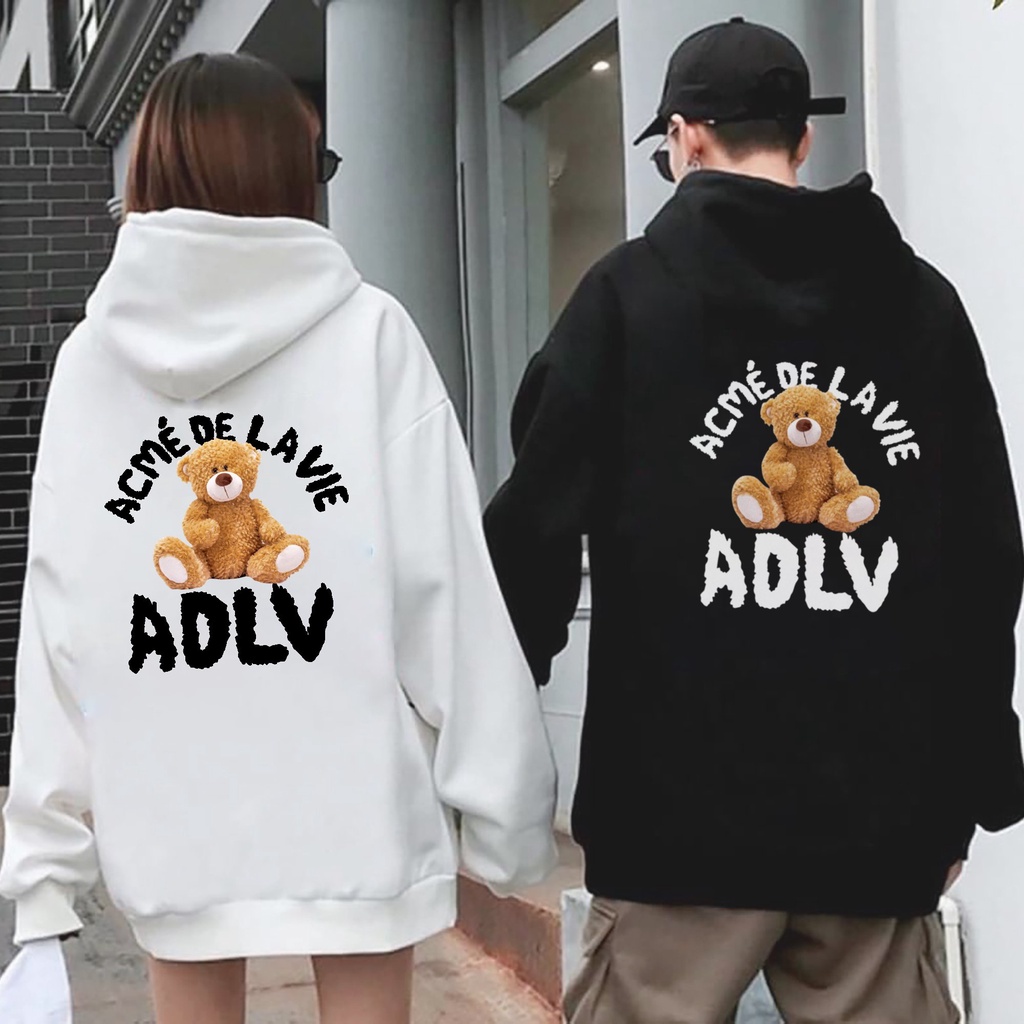 [Mã 12FASHIONSALE1 giảm 10K đơn 50K] Áo Hoodie Unisex đôi form rộng nam nữ vải Nỉ Bông ADLV