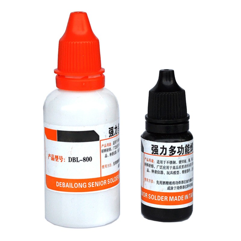 Dung dịch hàn flux rosin 35ml mạnh mẽ không cần làm sạch dùng cho thép không gỉ/ tấm trắng/ sắt/ pin 18650