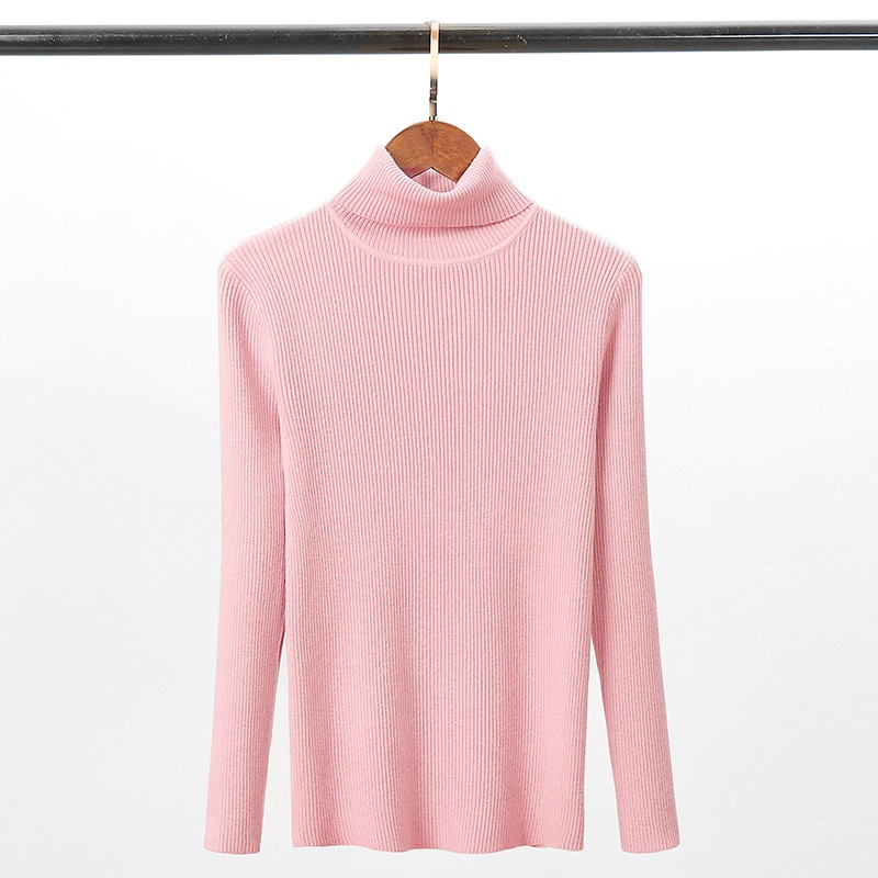 Áo len lụa cổ lọ