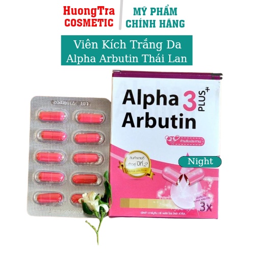 Vĩ 10 Viên kích trắng Alpha Arbutin Thái Lan chính hãng