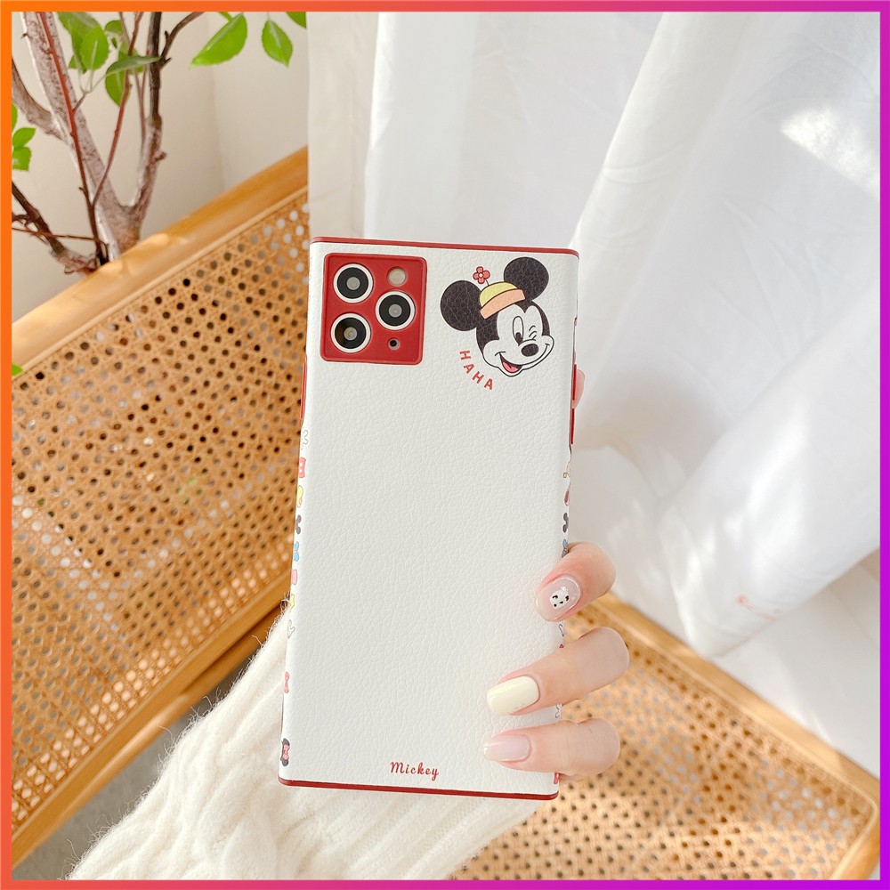 Ốp Điện Thoại Da In Hình Mickey Minnie Cho Iphone12Mini 11pro Max I7 I8Plus Se2 Xs | BigBuy360 - bigbuy360.vn