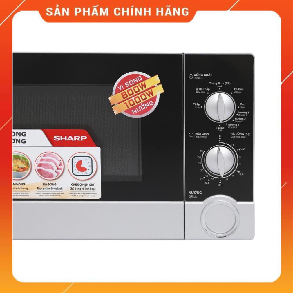 [Hỏa tốc 1 giờ] [FreeShip] Lò vi sóng Sharp R-G302VN-S 23 lít - hàng chính hãng - Bảo hành 12 tháng BM