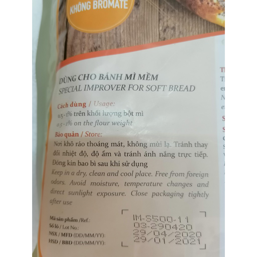 [100g] BỘT PHỤ GIA BÁNH MÌ MỀM [VN] S500 Melting Special improver for soft bread (prt-hk5)