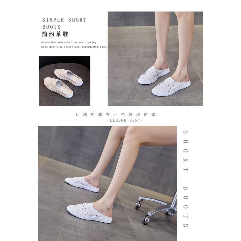 Dép Da Mềm Bít Mũi Thời Trang Mùa Hè Cho Nữ 2021