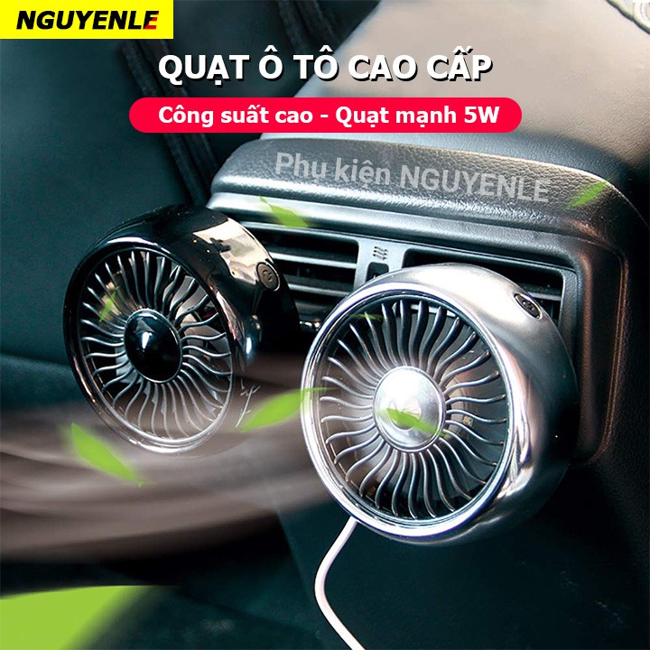 Quạt ô tô cao cấp công suất cao, quạt mạnh 5W