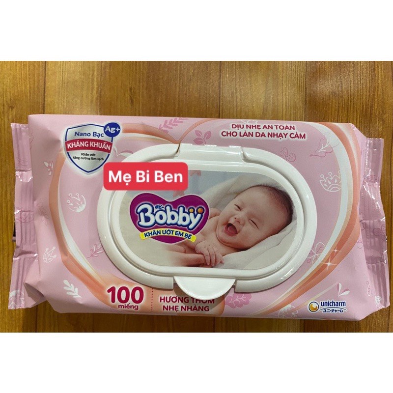 Combo 6 gói Khăn Ướt Bobby Care Không mùi/ có hương 100 tờ