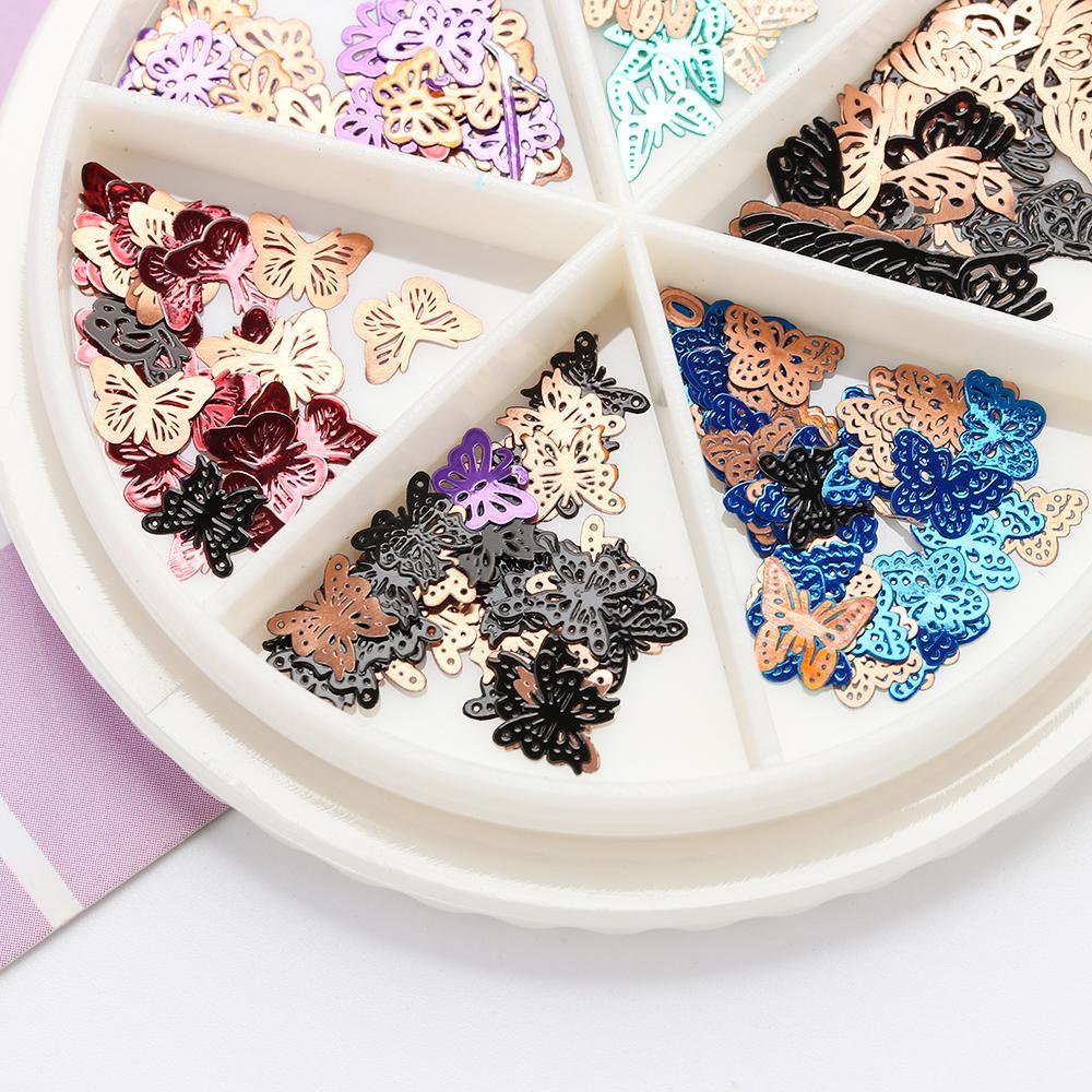 WATTLE Hộp Phụ Kiện Kim Loại 3D Đính Móng Nghệ Thuật