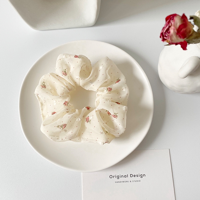 [Mã FASHIONCB232 hoàn tối đa 15K xu đơn 50K] Dây Buộc Tóc Cao Su In Họa Tiết Hoa Đơn Giản Phong Cách Hàn Quốc | BigBuy360 - bigbuy360.vn