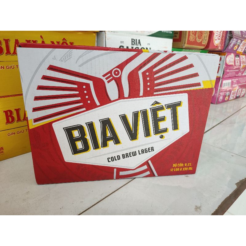 Bia việt trúng vàng cực mạnh thùng 12 lon x 330ml