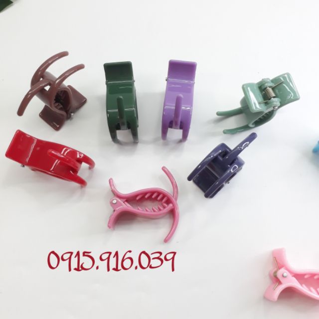 Kẹp tóc càng cua 3 răng nhiều màu