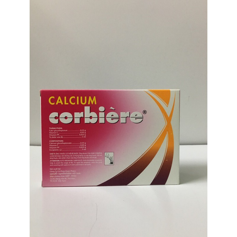 [ CHÍNH HÃNG ] Canxi -  CALCIUM CORBIERE 5ml , 10ml - Hộp 30 ống | BigBuy360 - bigbuy360.vn