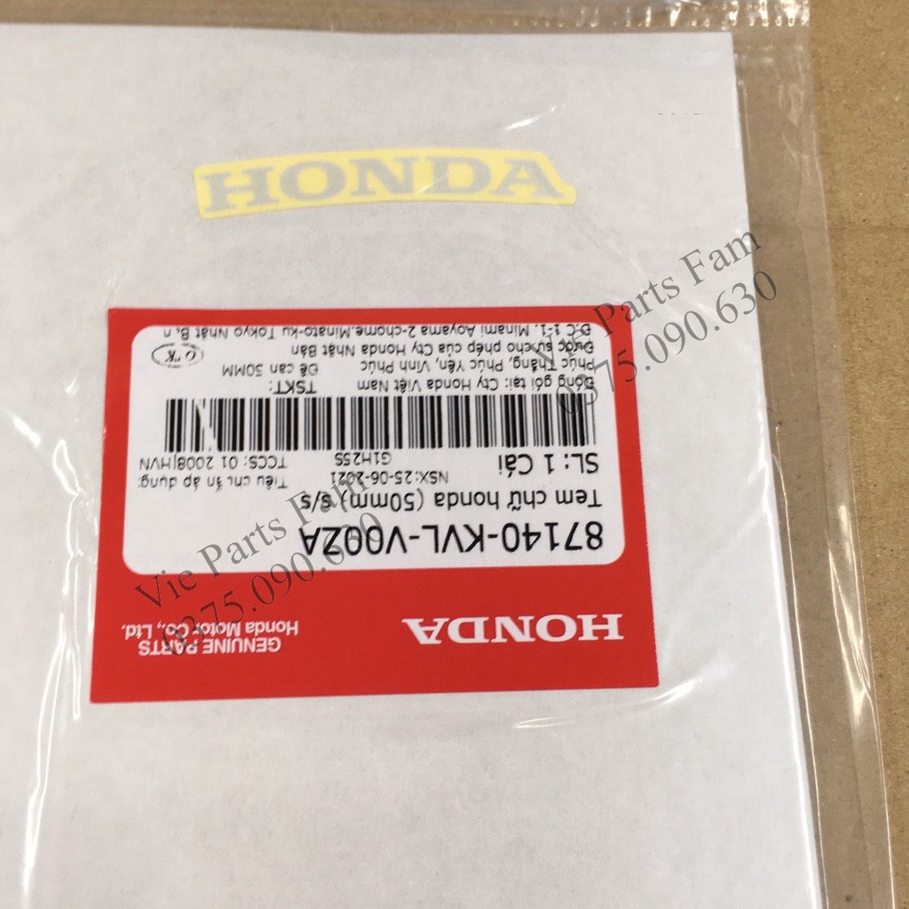 Combo bộ tem thông số Future Neo , hàng din Honda mới 100%