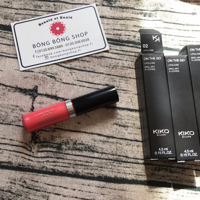 (Chuẩn Pháp-giá săn sale) Son bóng Kiko On The Go Lip Gloss