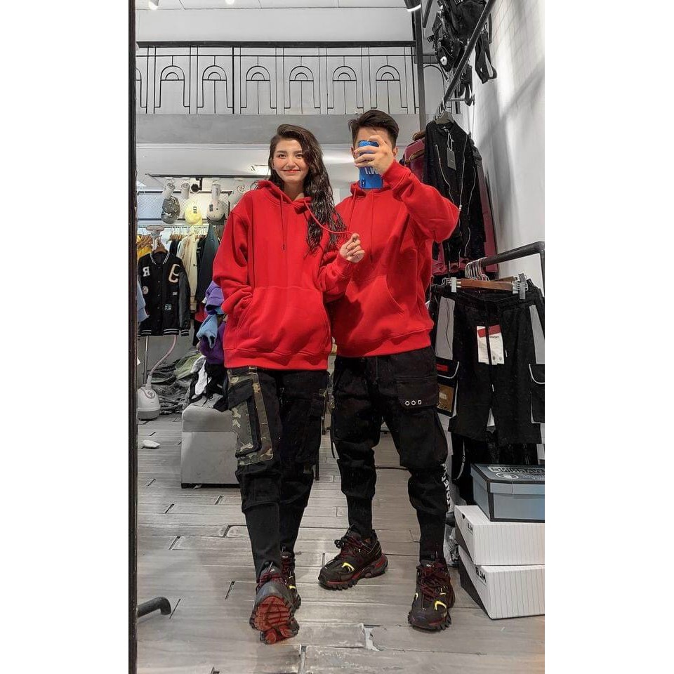 Áo hoodie trơn basic Unisex vải thun nỉ bông đơn giản dễ mặc dễ phối đồ | BigBuy360 - bigbuy360.vn