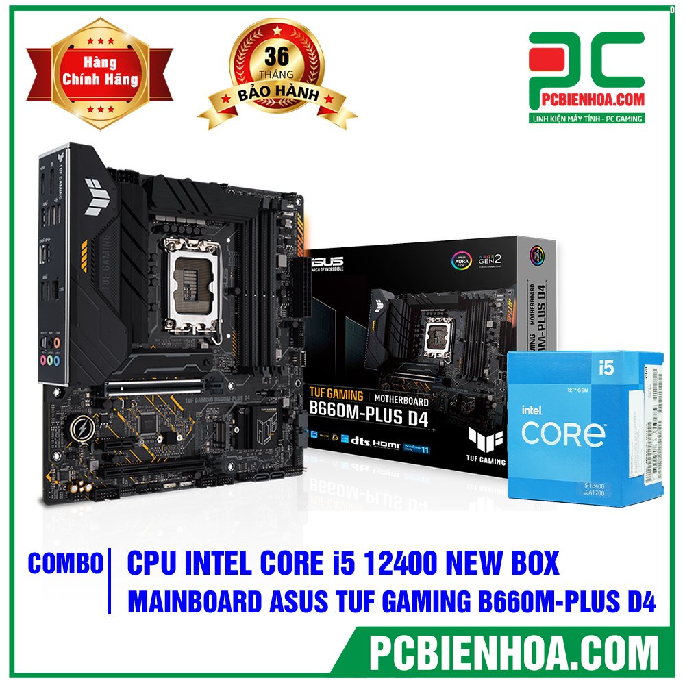 Combo Intel Gen 12 I5 12400 BOX + B660M 36T