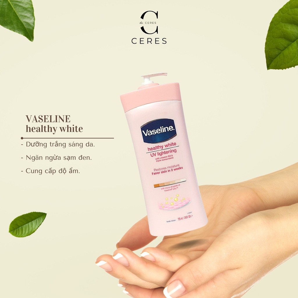 Sữa Dưỡng Thể Vaseline 725ml Trắng Da Healthy White UV Lightening Body Lotion