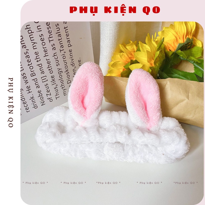Băng đô rửa mặt tai thỏ BD05