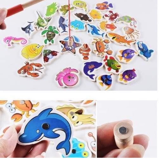 Bộ câu cá bằng gỗ cho bé