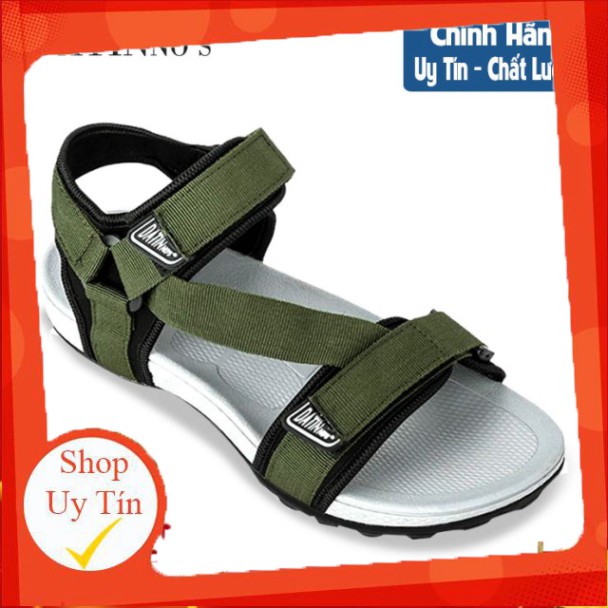 Giày Sandal Nam Quai Ngang Thời Trang DATINNOS (BẢO HÀNH CHÍNH HÃNG 12 THÁNG,ĐƯỢC ĐỔI SIZE) SDDN103-đen xanh đỏ xám rêu