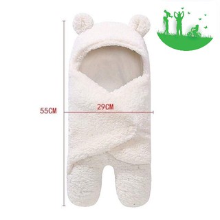 Ủ gấu lông cừu liền thân cho bé sơ sinh