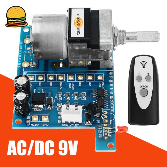 COD! AC/DC 9V Infrared Remote Controller Volume Control Board ALPS Pre Potentiometer