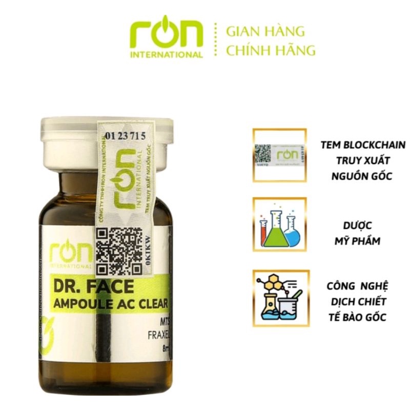 Tế bào gốc mụn Dr.Face Ampoule AC Clear Anti Blemid Acne-Ron International