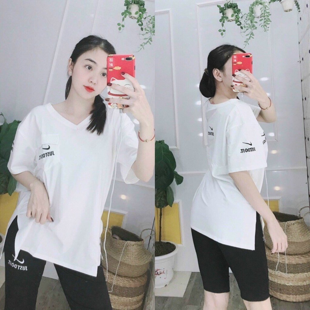 Đồ bộ mặc nhà nữ bigsize thể thao thun cotton set ngố quần lửng đẹp dễ thương sang chảnh đi chơi trung niên ESHOP AD16