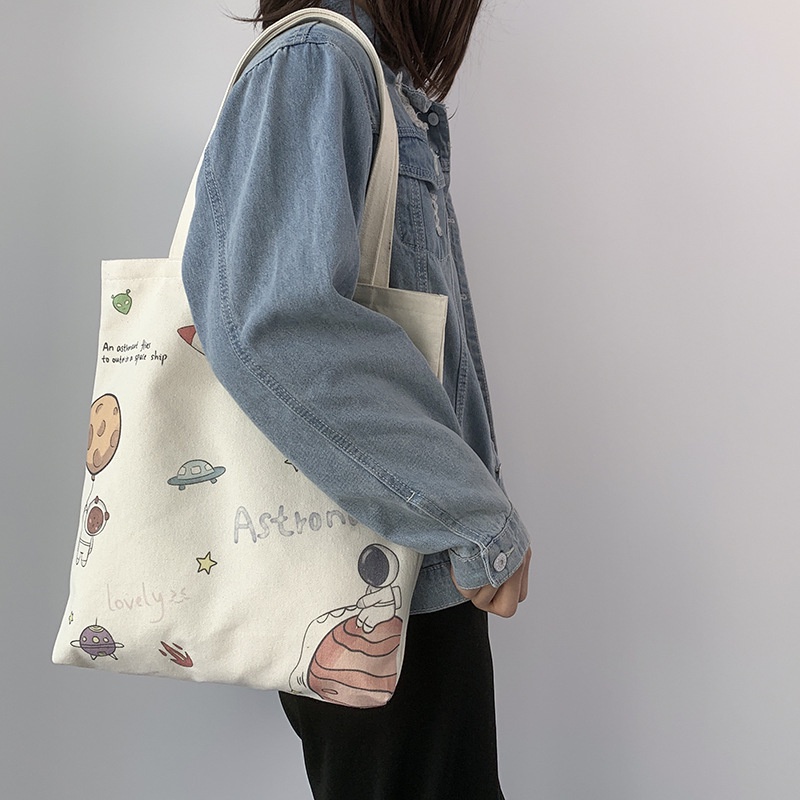 Túi xách vải canvas kiểu dáng dễ thương thời trang 45136