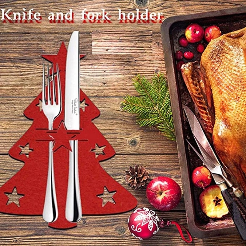 Túi Đựng Dao / Nĩa Hình Ông Già Noel / Người Tuyết / Tuần Lộc Giáng Sinh / Năm Mới Trang Trí Bàn Ăn