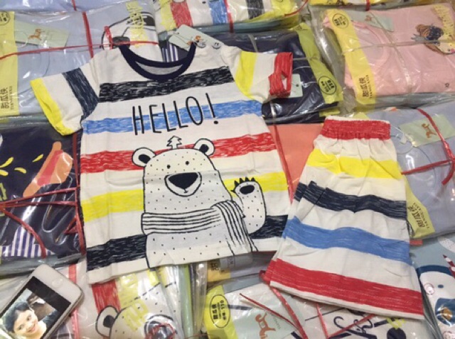 BỘ COTTON XUẤT HÀN bé trai/ bé gái