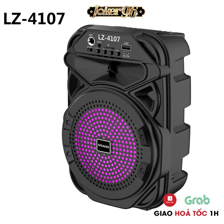 Loa Karaoke Bluetooth Lz 4017 Công Suất 10W Kèm Micro- Loa Kéo Karaoke, Hát Karaoke Bluetooth Đèn LED RGB