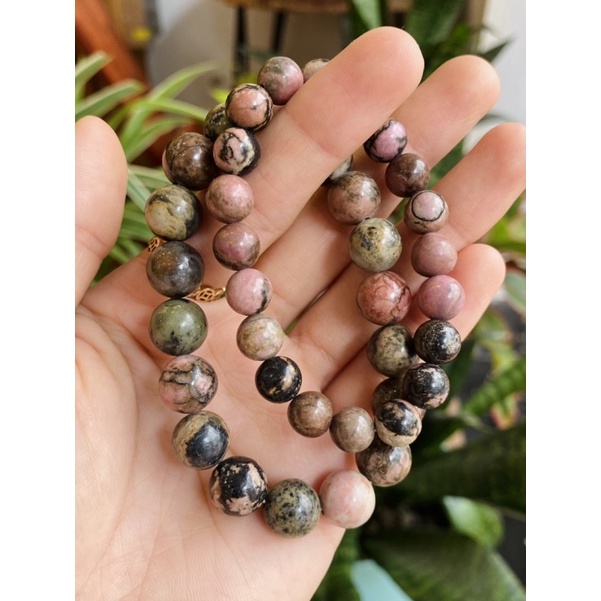 Vòng tay đá Rhodonite