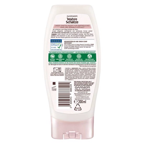 Bộ Dầu Gội, Dầu Xả Garnier Gạo và Sữa yến mạch - Wahre Schätze Sanfte Hafermilch Shampoo - Đức