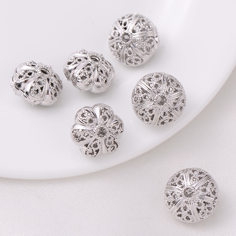 Chuỗi Hạt Rỗng Mạ Đồng Bạch Kim Dùng Làm Vòng Tay/Dây Chuyền diy