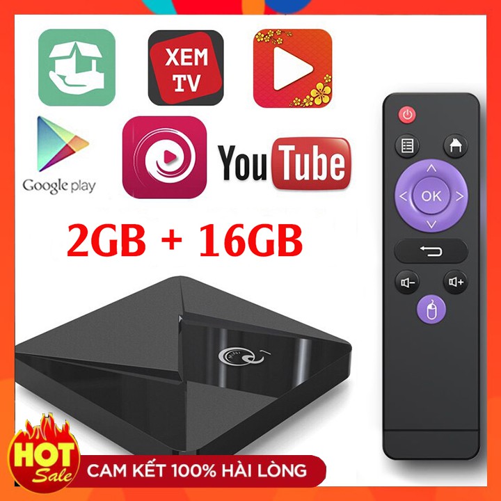 Tivi box mini Q 4+64g và khiển bay của khách cocaconiu