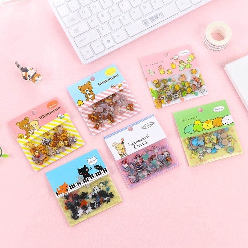 Set 80 miếng dán sticker trang trí hình các con vật