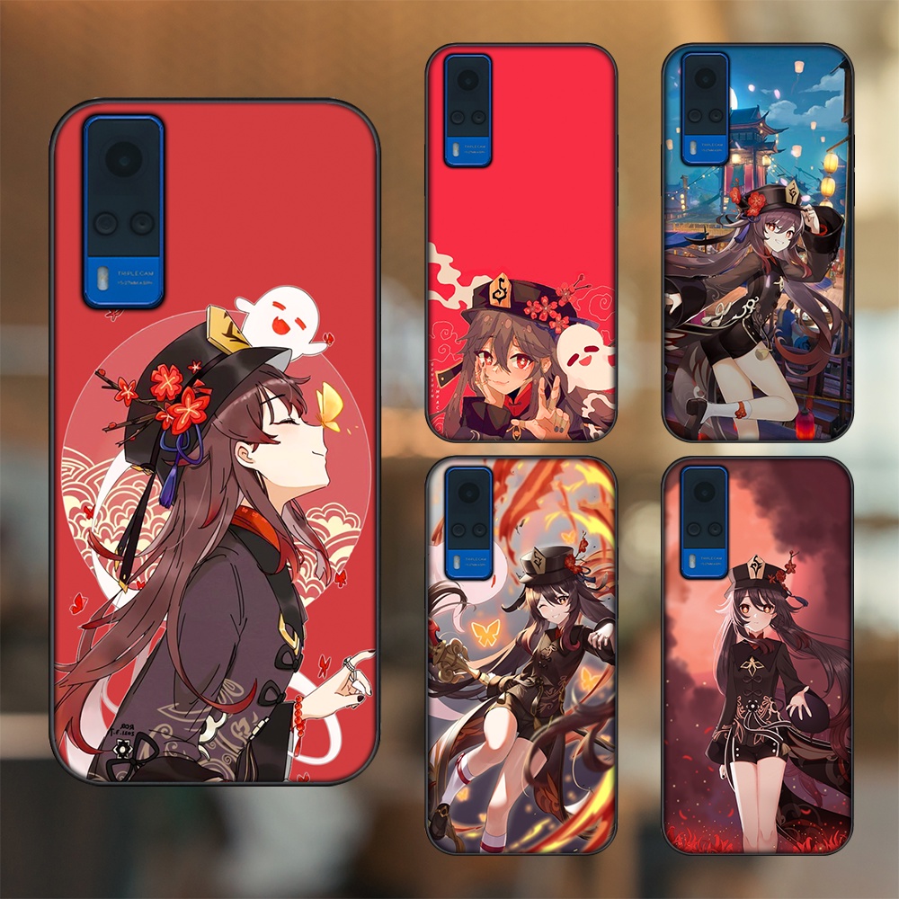 Ốp lưng Vivo Y51 2020, Y53s viền đen in hình Hutao Genshin Impact