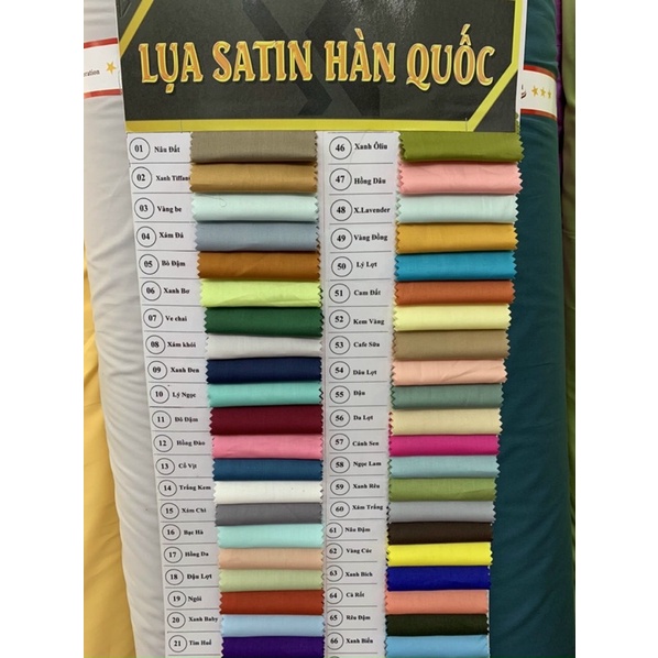Vải cotton satin Hàn Quốc dùng để may ga trải giường