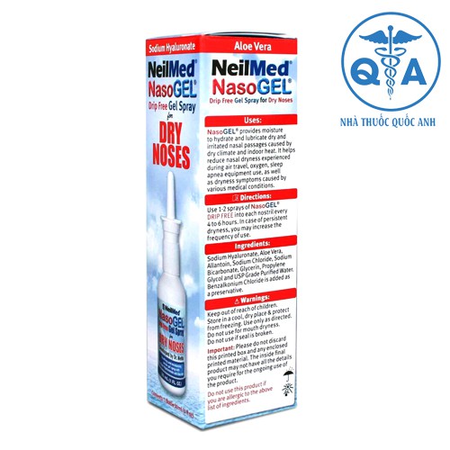 Lọ xịt chống khô mũi NEILMED NASOGEL SPRAY 30ML hộp1 chai