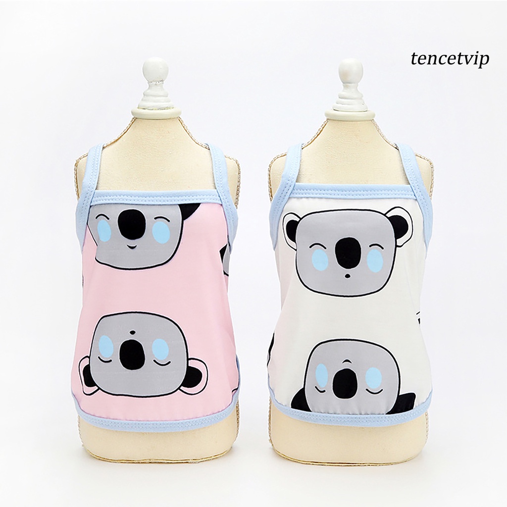 Áo Cotton Thoáng Khí In Họa Tiết Hoạt Hình Thời Trang Mùa Hè Cho Thú Cưng